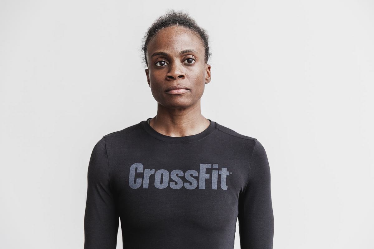 Nobull Crossfit® Women\'s Long Sleeves Black | Australia (XV7085)